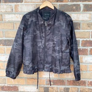Sanctuary Short Grey Camo Anorak Windbreaker